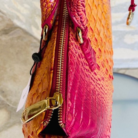 NWT BRAHMIN LARGE DUXBURY MELBOURNE  PASSION FRUIT - Picture 11 of 12